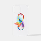 Regenboogvogel met oneindige symbolen iPhone hoesje (Achterkant)