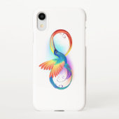 Regenboogvogel met oneindige symbolen iPhone hoesje (Achterkant)