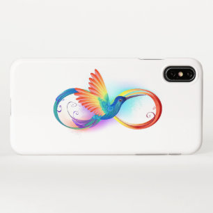 Regenboogvogel met oneindige symbolen iPhone XS max hoesje