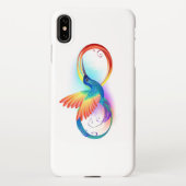 Regenboogvogel met oneindige symbolen iPhone hoesje (Achterkant)