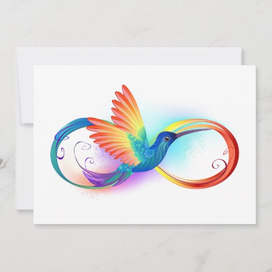 Regenboogvogel met oneindige symbolen kaart (Voorkant)