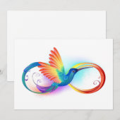 Regenboogvogel met oneindige symbolen kaart (Voorkant / Achterkant)