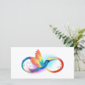 Regenboogvogel met oneindige symbolen kaart (Staand voorkant)