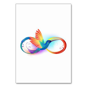 Regenboogvogel met oneindige symbolen kaart