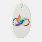 Regenboogvogel met oneindige symbolen keramisch ornament (Rechts)