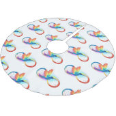 Regenboogvogel met oneindige symbolen kerstboom rok (Gekanteld)