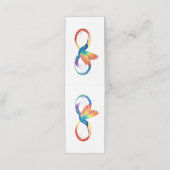 Regenboogvogel met oneindige symbolen klantenkaartje (Buitenkant ongevouwen)