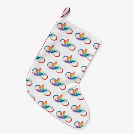 Regenboogvogel met oneindige symbolen kleine kerstsok (Voorkant (Hangend))
