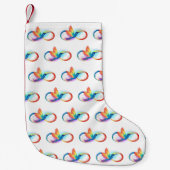 Regenboogvogel met oneindige symbolen kleine kerstsok (Voorkant)