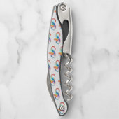 Regenboogvogel met oneindige symbolen kurkentrekker (Achterkant)