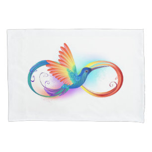 Regenboogvogel met oneindige symbolen kussensloop