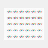 Regenboogvogel met oneindige symbolen labels (Vel)