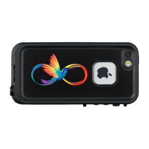 Regenboogvogel met oneindige symbolen LifeProof FRÄ’ iPhone SE/5/5s hoesje