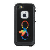 Regenboogvogel met oneindige symbolen LifeProof iPhone hoesje (Achterkant)