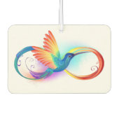 Regenboogvogel met oneindige symbolen luchtverfrisser (Voorkant)