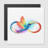 Regenboogvogel met oneindige symbolen magnetische uitnodiging (Voorkant / Achterkant)