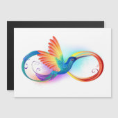 Regenboogvogel met oneindige symbolen magnetische uitnodiging (Voorkant / Achterkant)