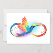 Regenboogvogel met oneindige symbolen magnetische uitnodiging (Voorkant)