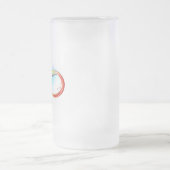 Regenboogvogel met oneindige symbolen matglas bierpul (Center)