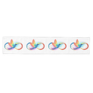 Regenboogvogel met oneindige symbolen medium tafelloper