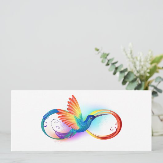 Regenboogvogel met oneindige symbolen menu (Staand voorkant)