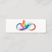 Regenboogvogel met oneindige symbolen mini visitekaartje (Voorkant)