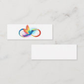 Regenboogvogel met oneindige symbolen mini visitekaartje (Voorkant / Achterkant)