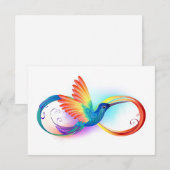 Regenboogvogel met oneindige symbolen notitiekaartje (Voorkant / Achterkant)