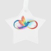 Regenboogvogel met oneindige symbolen ornament (achterkant)