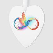 Regenboogvogel met oneindige symbolen ornament (voorkant)