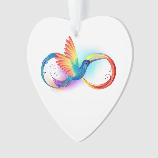 Regenboogvogel met oneindige symbolen ornament (voorkant)
