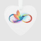 Regenboogvogel met oneindige symbolen ornament (voorkant)