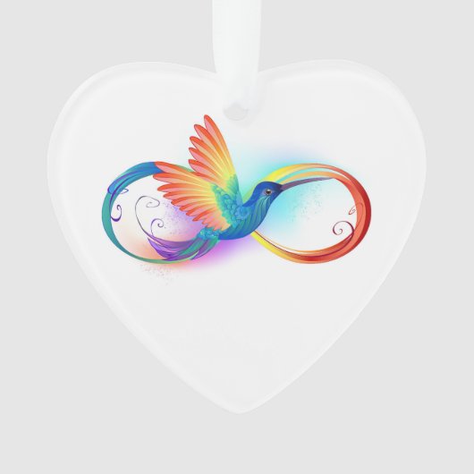 Regenboogvogel met oneindige symbolen ornament (voorkant)