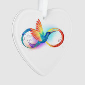 Regenboogvogel met oneindige symbolen ornament (voorkant)