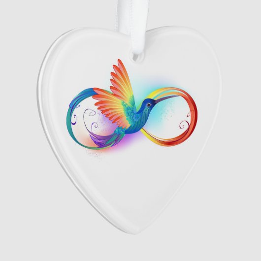 Regenboogvogel met oneindige symbolen ornament (voorkant)