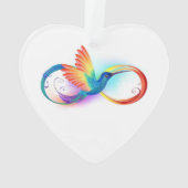 Regenboogvogel met oneindige symbolen ornament (achterkant)