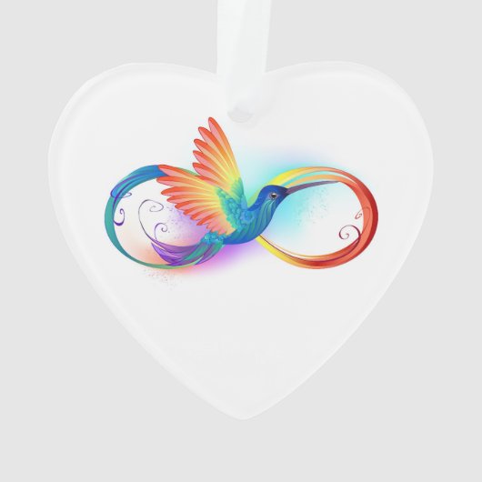 Regenboogvogel met oneindige symbolen ornament (achterkant)