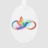 Regenboogvogel met oneindige symbolen ornament (achterkant)