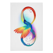 Regenboogvogel met oneindige symbolen perfect poster (Voorkant)
