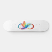 Regenboogvogel met oneindige symbolen persoonlijk skateboard (Horizontaal)