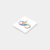 Regenboogvogel met oneindige symbolen post-it® notes (Schuin)