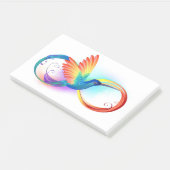 Regenboogvogel met oneindige symbolen post-it® notes (Schuin)