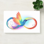 Regenboogvogel met oneindige symbolen post-it® notes (Kantoor)