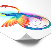Regenboogvogel met oneindige symbolen poster (Hoek)