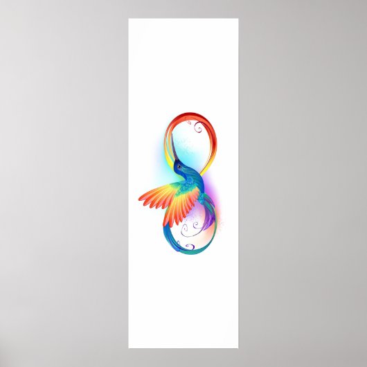 Regenboogvogel met oneindige symbolen poster (Voorkant)