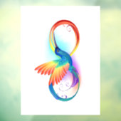 Regenboogvogel met oneindige symbolen raamsticker (Vel 3)