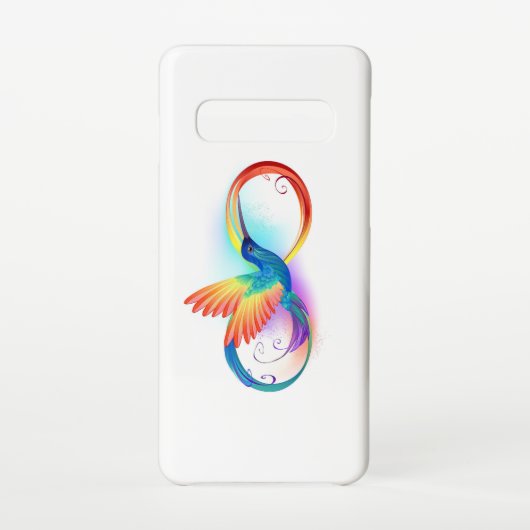 Regenboogvogel met oneindige symbolen samsung galaxy hoesje (Achterkant)