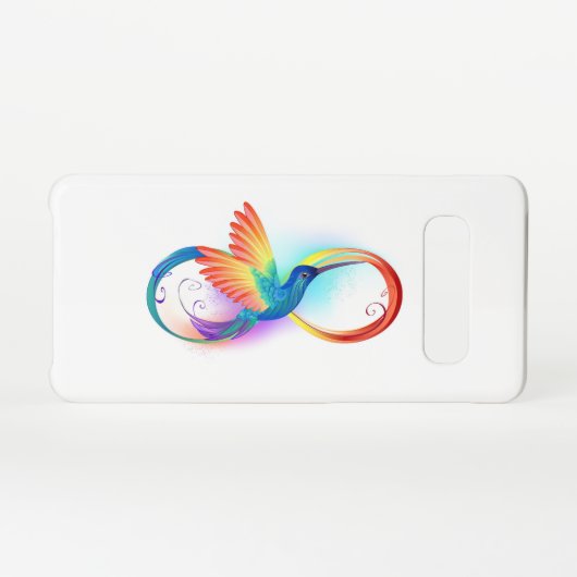 Regenboogvogel met oneindige symbolen samsung galaxy hoesje (Achterkant horizontaal)