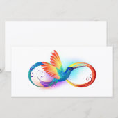 Regenboogvogel met oneindige symbolen save the date (Voorkant / Achterkant)