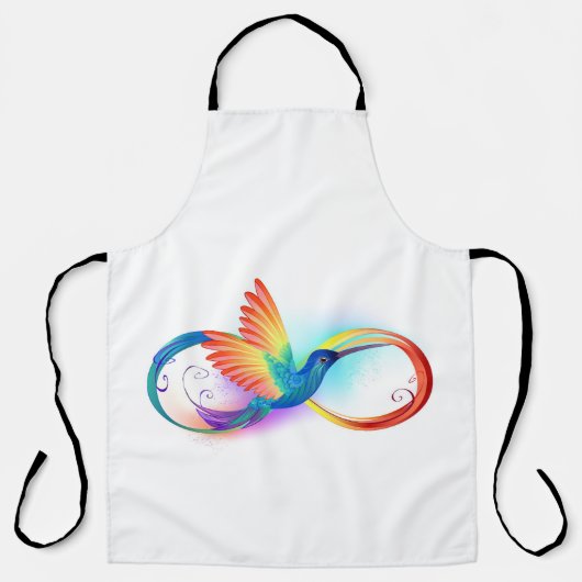 Regenboogvogel met oneindige symbolen schort (Voorkant)